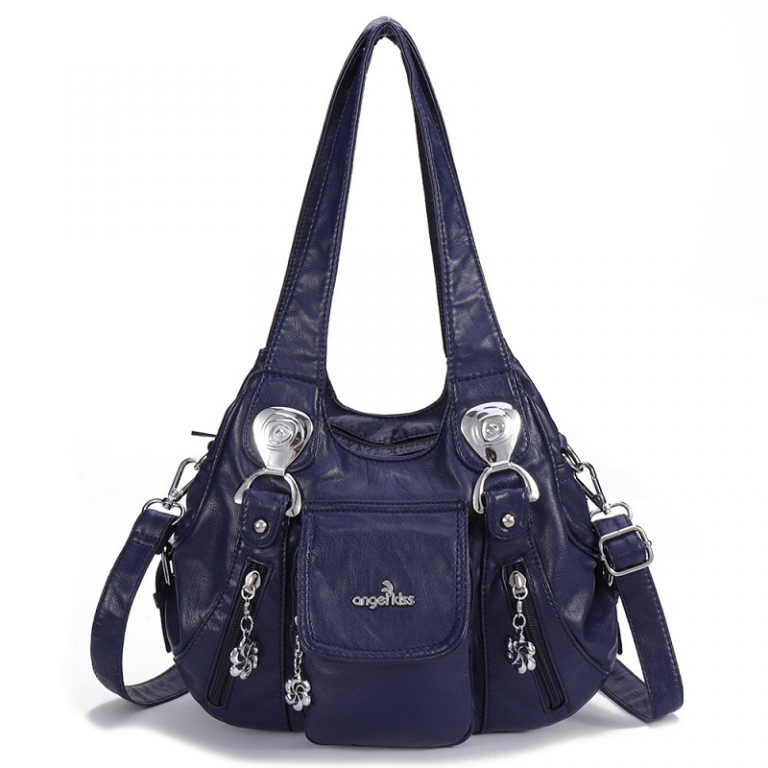 Women Casual Soft Leather Multi-Pockets Handbag - Image 2