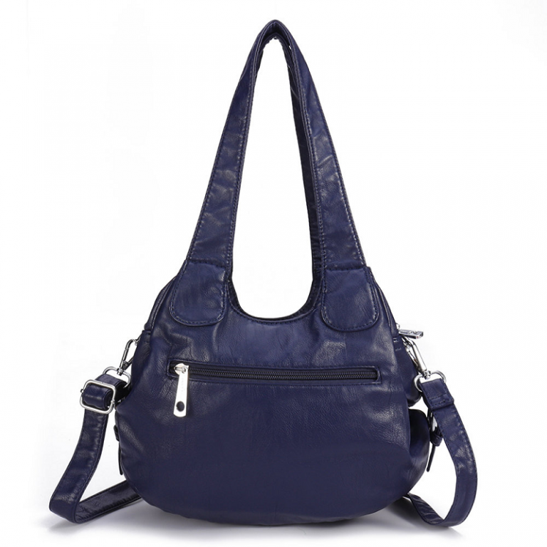 Women Casual Soft Leather Multi-Pockets Handbag - Image 6