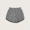 Women Checker Print Dolphin Hem Shorts - Image 2