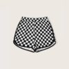 Women Checker Print Dolphin Hem Shorts - Image 4