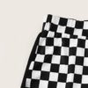 Women Checker Print Dolphin Hem Shorts - Image 3