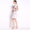 Women Chiffon Floral Embroidery Sweet short Pencil dress - Image 3