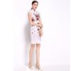 Women Chiffon Floral Embroidery Sweet short Pencil dress - Image 6
