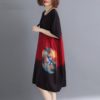 Women Cotton plus size Loose Boho O-Neck Casual Dress - Image 6