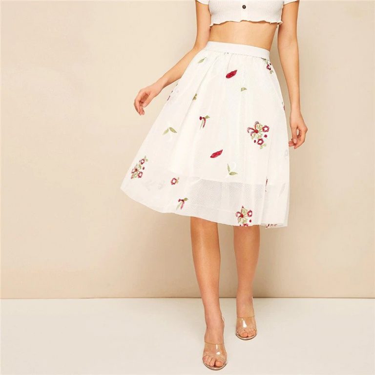 Women Elegant Aline High Waist Midi Skirt Ladies Skirt - Image 3
