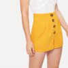 Women Elegant Button Front High Waist Shorts - Image 4