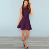 Women Elegant Casual Fit and Flare Sleeveless Glitter Short Dress - Image 4