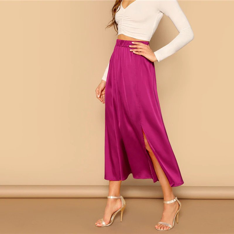 Women Elegant Long Shift Party Skirts - Image 2