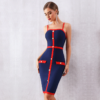 Women Elegant Spaghetti Strap Bodycon Bandage Dress