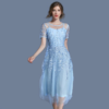 Women Elegant embroidery vestidos Holiday Sweet party Dress