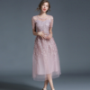 Women Elegant embroidery vestidos Holiday Sweet party Dress - Image 4