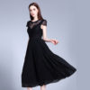 Women Elegant large size lace Chiffon fashion Patchwork dress - Image 2