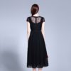 Women Elegant large size lace Chiffon fashion Patchwork dress - Image 3