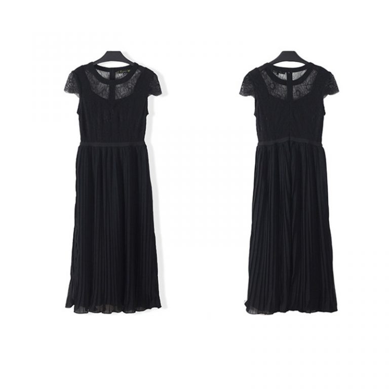 Women Elegant large size lace Chiffon fashion Patchwork dress - Image 5