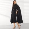 Women Exaggerate Split Sleeve Belted  Party Bodycon Dress - Image 4