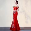 Women Floral Mermaid vestidos Embroidery bodycon maxi dress - Image 2