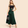 Women High Waist Plain Vintage Full Length Party Skirt - Image 3