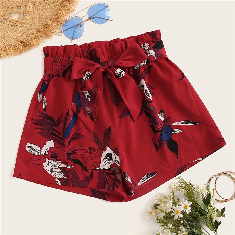 Women High Waist Wide Leg Bohemian Shorts