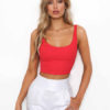 Women Knitted U Neck Crop Top - Image 6