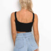 Women Knitted U Neck Crop Top - Image 5