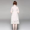 Women Lace Print Hollow Out short Dress  Holiday Party Dress - Image 4