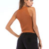 Women Lace Up Sleeveless Knitted Crop Top - Image 4