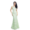 Women Long Lace Mermaid Evening Dress Open Back Formal Party Gowns - Image 15