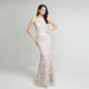 Women Long Lace Mermaid Evening Dress Open Back Formal Party Gowns - Image 8