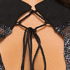 Women Long Sleeve Cut Out Lace Up Crop Top - Image 6