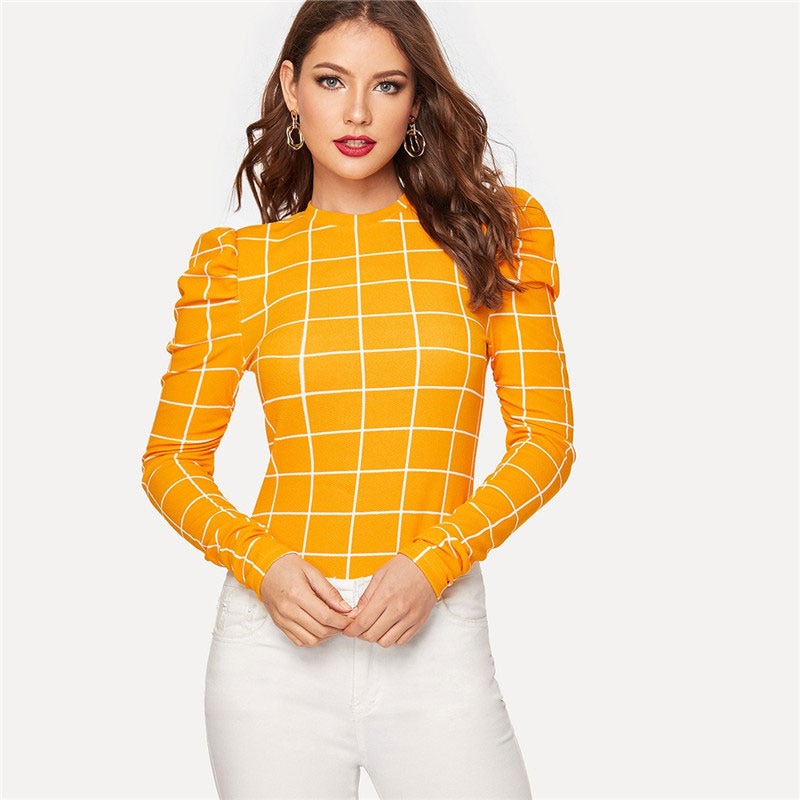 Women Long Sleeve Stretchy Casual Elegant T-shirt