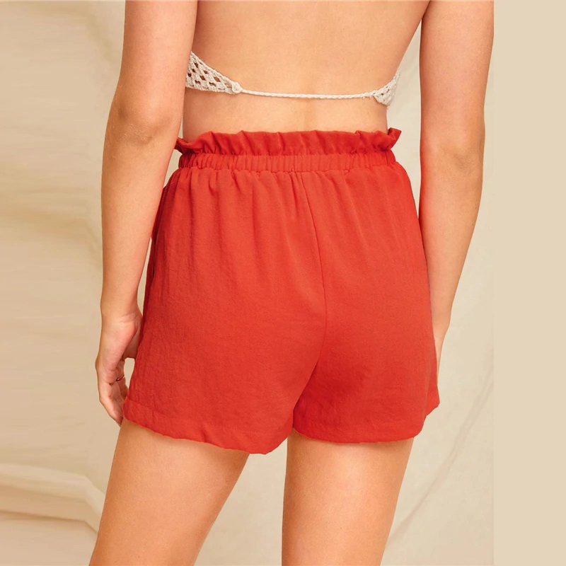 Women Mid Waist Casual Shorts - Image 3