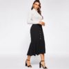 Women Mid Waist Solid Mermaid Workwear Bodycon Skirts - Image 4