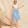 Women Modern Lady Elegant Mid Waist Bottoms - Image 4