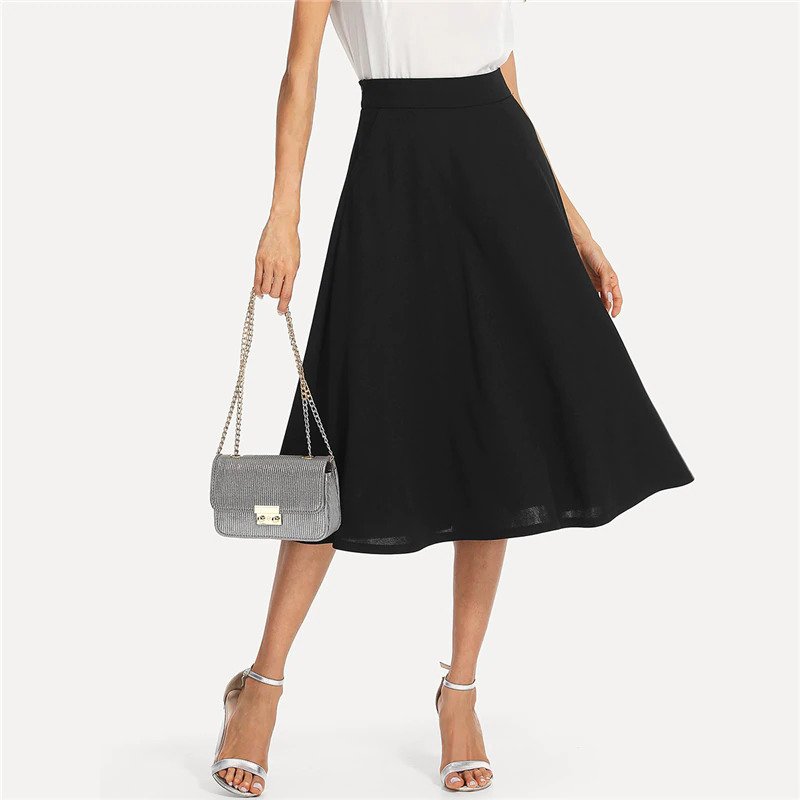 Women Office Lady Workwear Solid Skirts