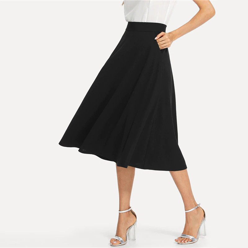 Women Office Lady Workwear Solid Skirts - Image 3