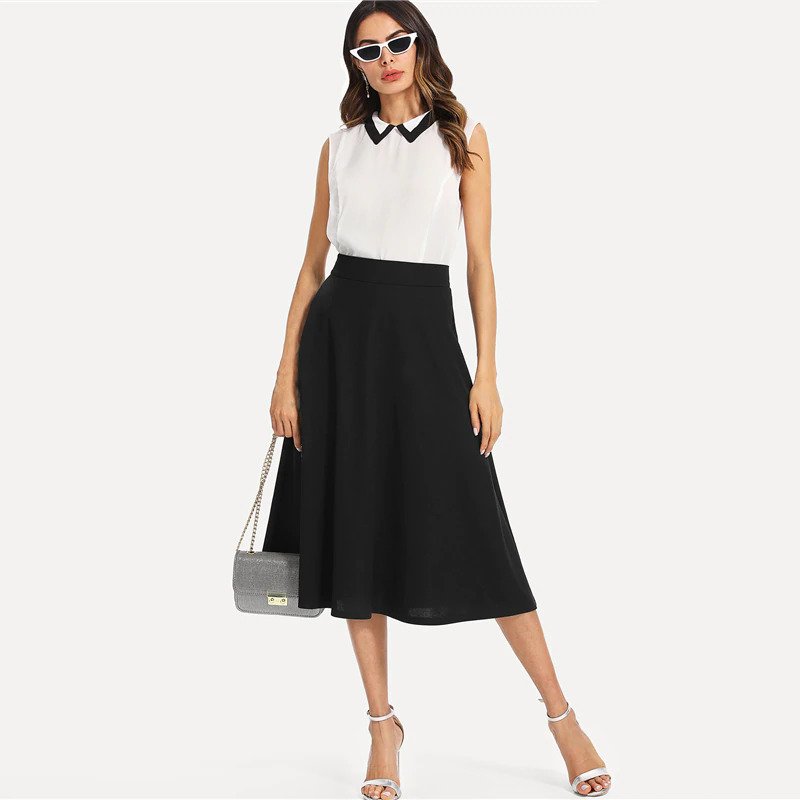 Women Office Lady Workwear Solid Skirts - Image 4