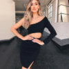 Women One Shoulder Sexy Bodycon Club Dress Vestidos Evening Party Dress - Image 6