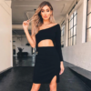 Women One Shoulder Sexy Bodycon Club Dress Vestidos Evening Party Dress - Image 5