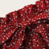 Women Paperbag Waist Slant Pocket Ditsy Floral Shorts - Image 3