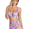 Women Printed Sleeveless Casual Crop Top