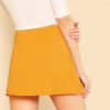 Women Ruffle Trim Overlap Skort Vacation Mid Waist Zipper Fly Shorts - Image 5
