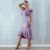 Women Ruffles Butterfly Sleeveless Backless Mermaid Party Dress - Image 4