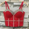 Women Runway Crop Tops Diamonds chain Club Tank Tops - Image 3