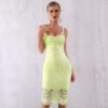 Women Sexy Lace Spaghetti Strap Bodycon Party Dress