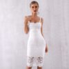 Women Sexy Lace Spaghetti Strap Bodycon Party Dress - Image 5
