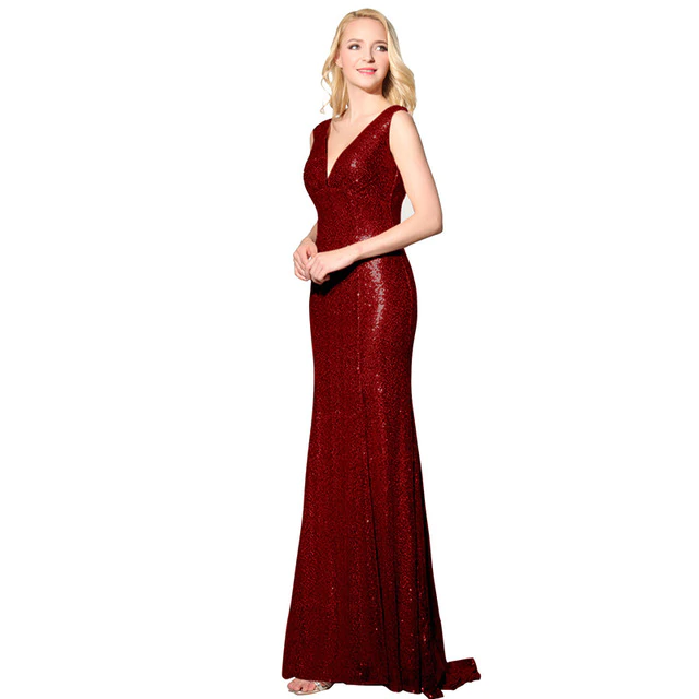 Women Shining Mermaid Evening Dress Formal Special Occasion Party Gowns - Image 11