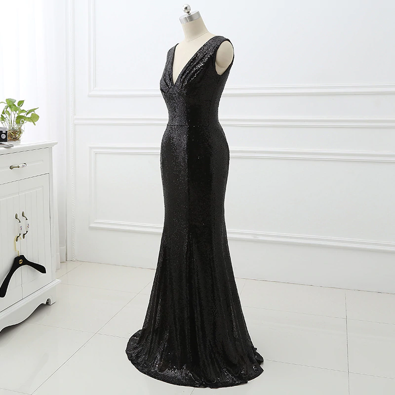 Women Shining Mermaid Evening Dress Formal Special Occasion Party Gowns - Image 9