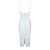 Women Sleeveless Lace Spaghetti Strap Evening Party Bodycon Dress - Image 5