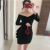 Women Slim short bodycon dress sexy evening party mini dress - Image 4