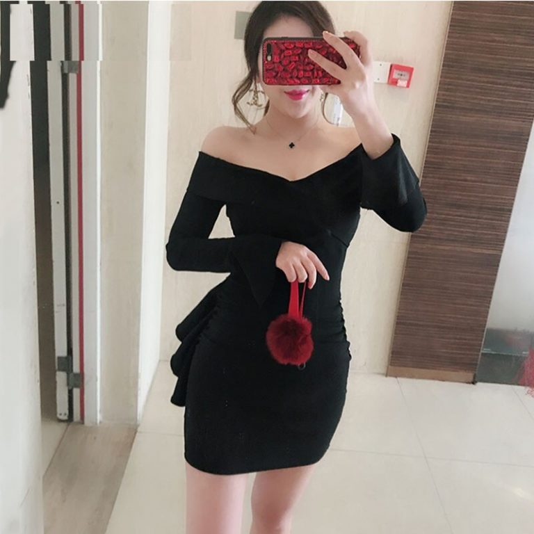 Women Slim short bodycon dress sexy evening party mini dress - Image 4
